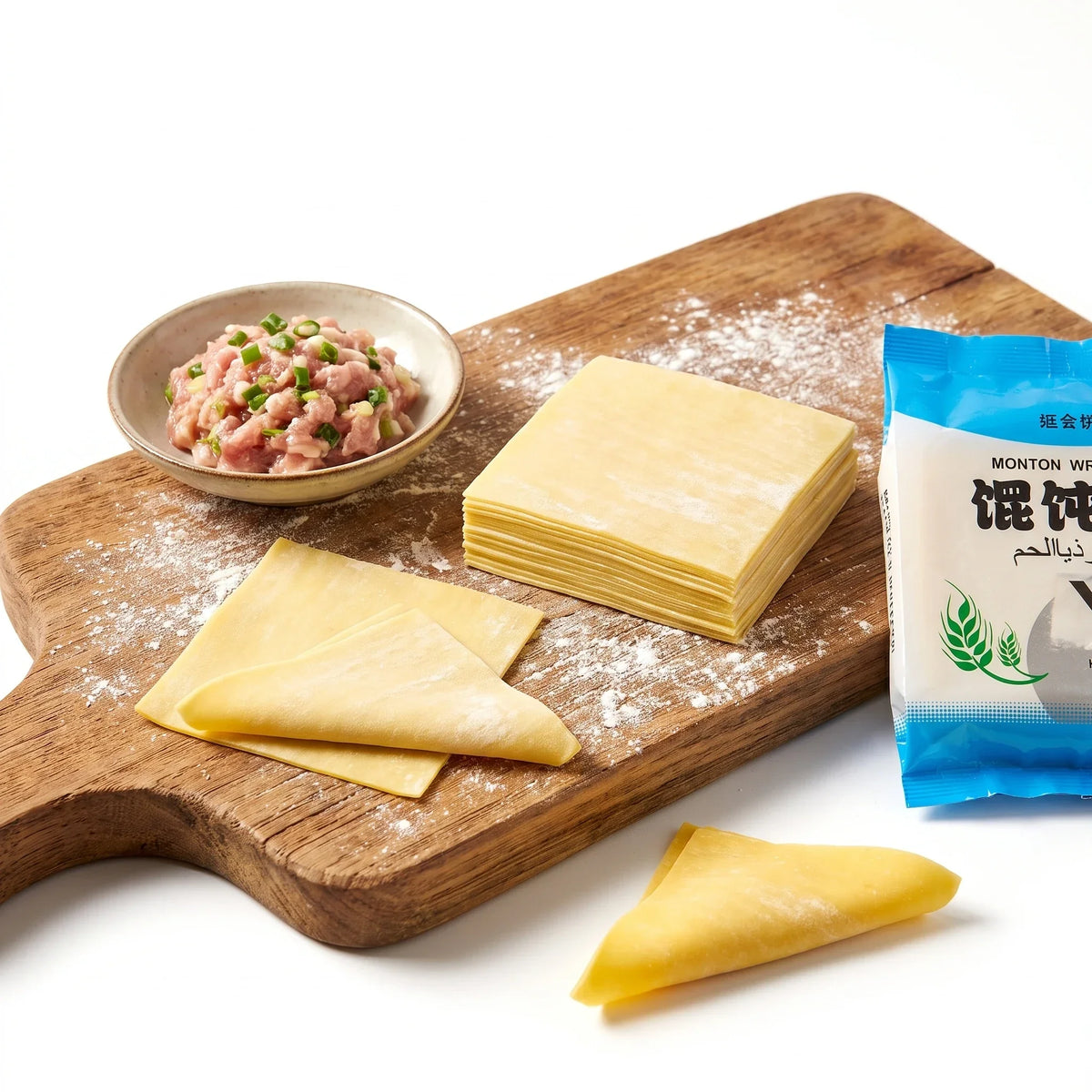 XI SHI Square Yellow Wonton Wrappers