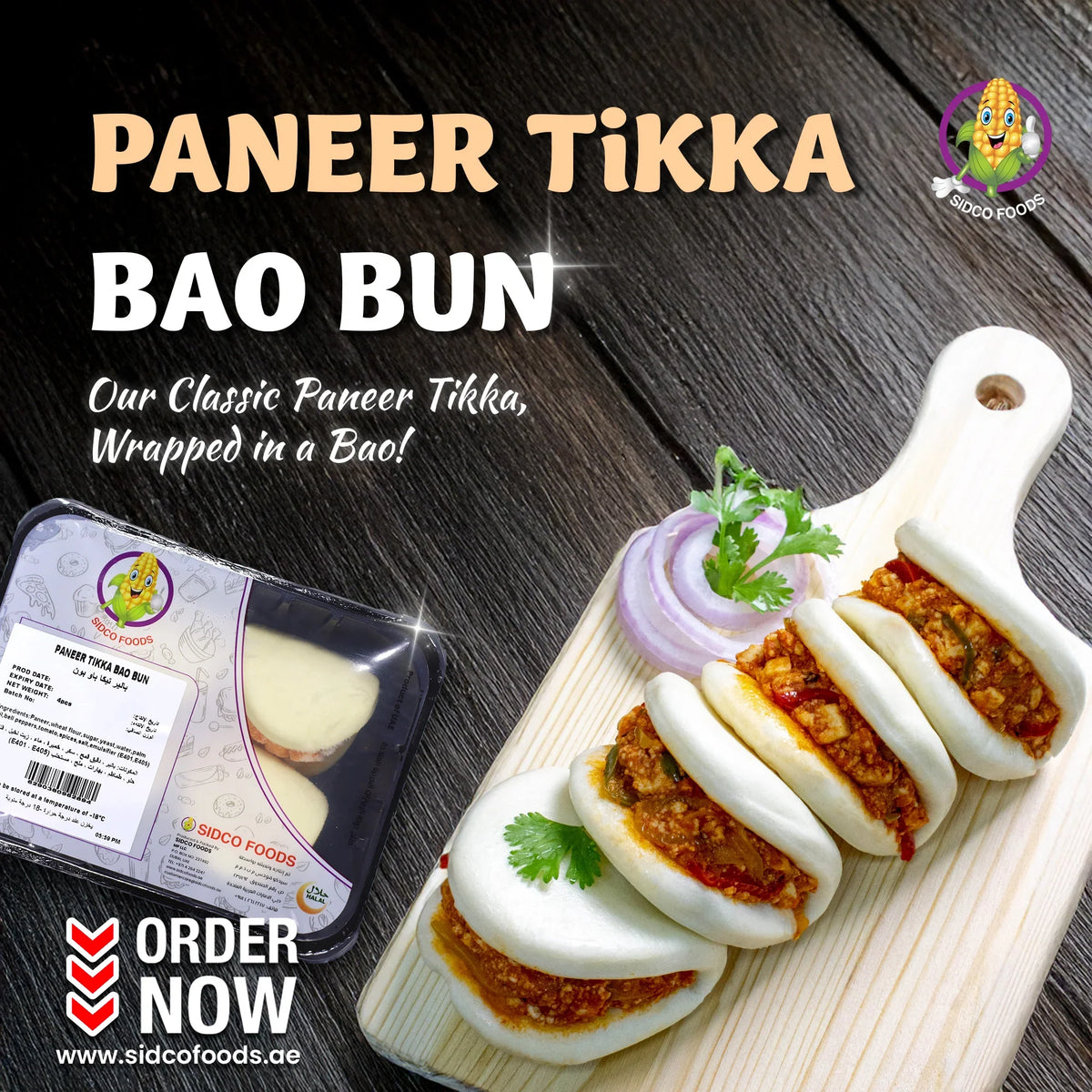 Paneer Tikka Bao Bun (4 pcs)